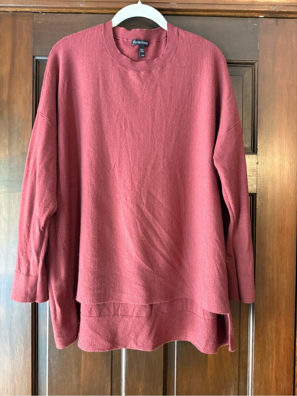 Eileen Fisher Crewneck Sweater in Rosewood